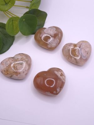 coeur agate fleur de cerisier