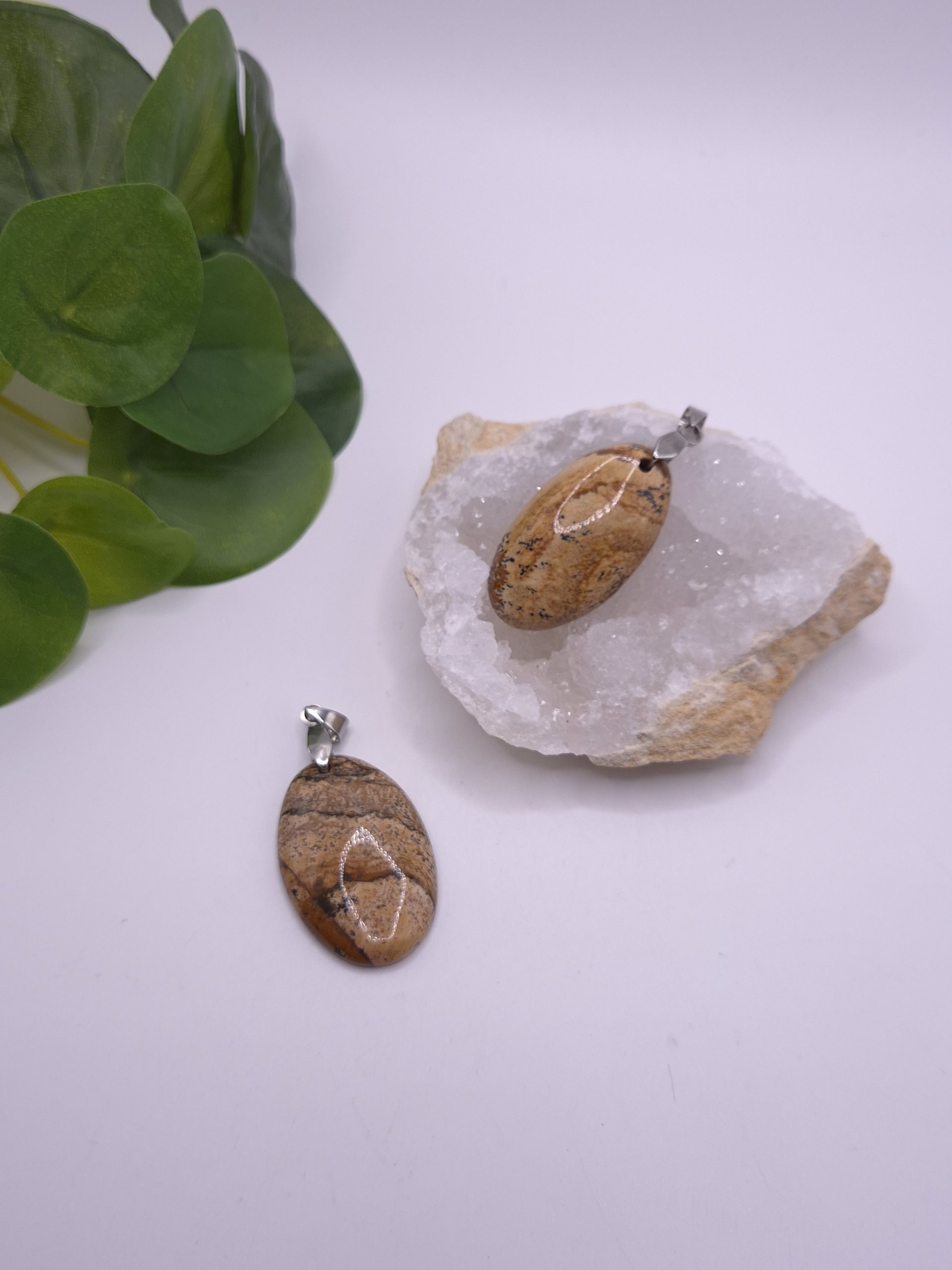 pendentif jaspe paysage