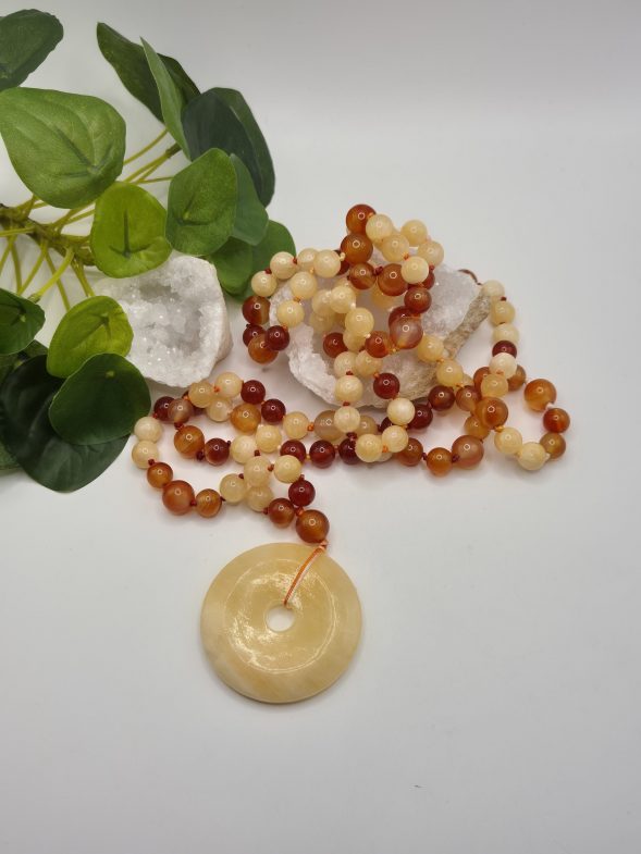 Mala cornaline calcite orange