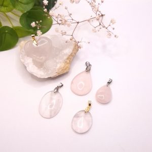 pendentif quartz rose