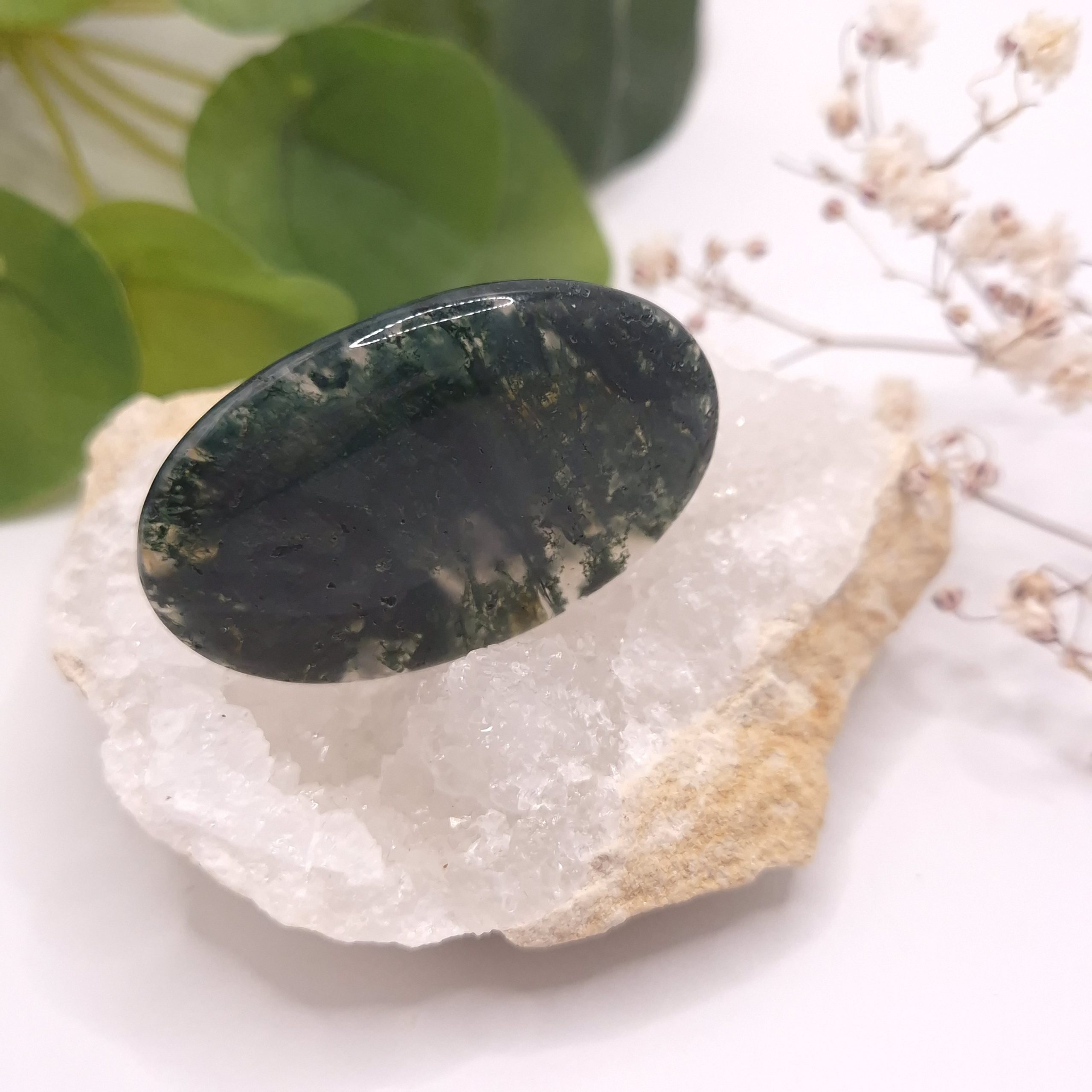 cabochon agate mousse