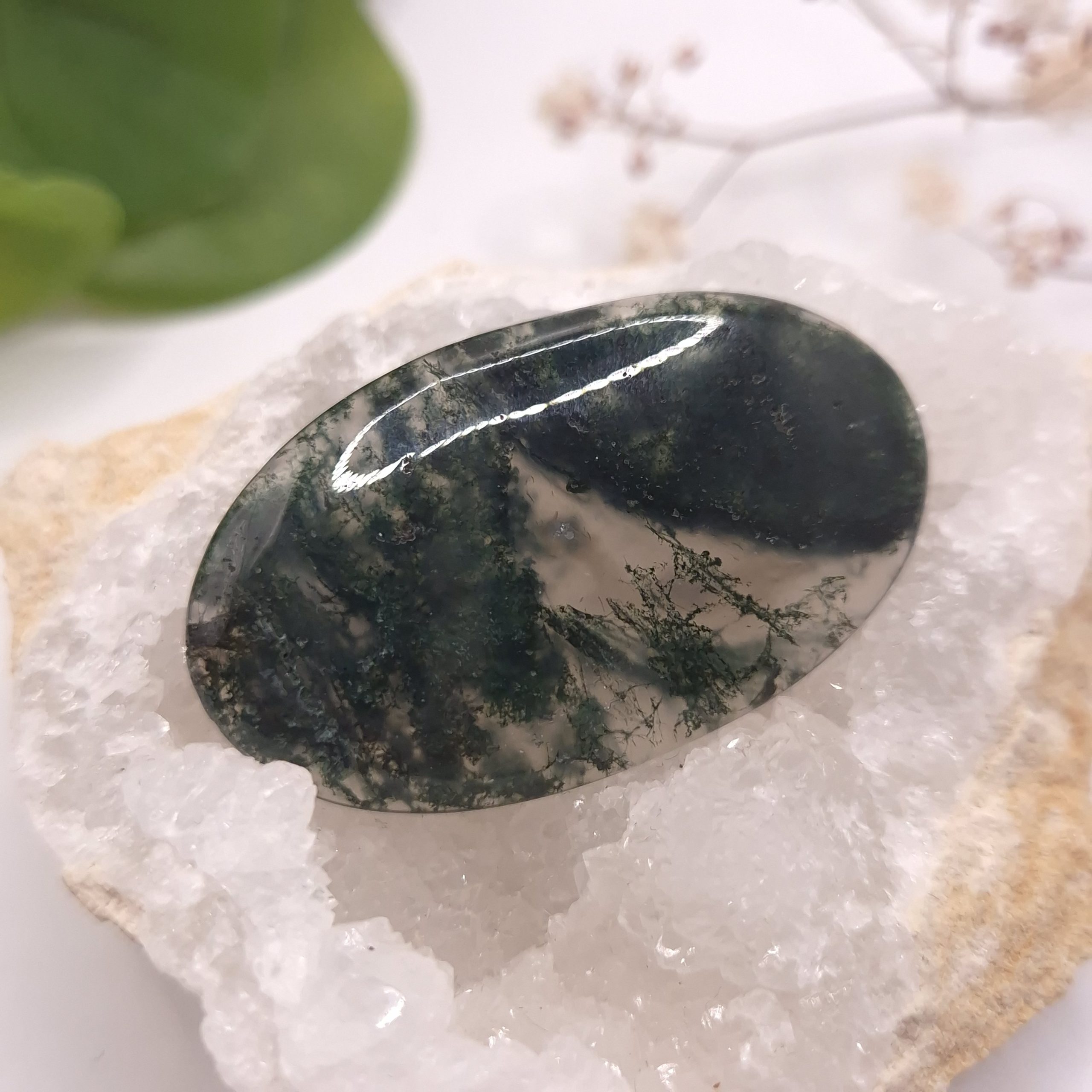 cabochon agate mousse