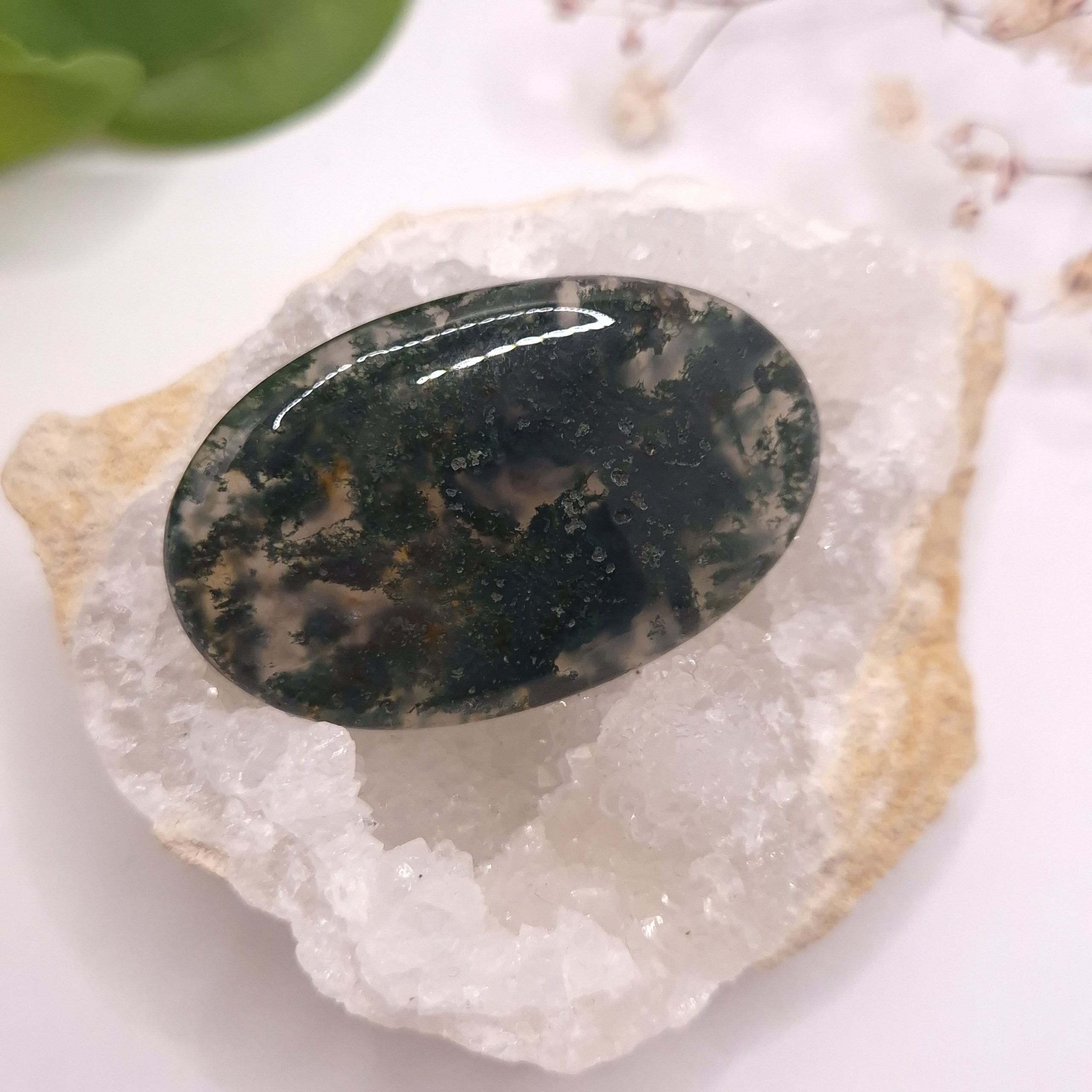 cabochon agate mousse