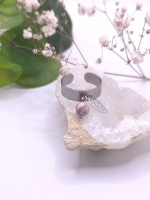 Bague Agate Botswana Rose