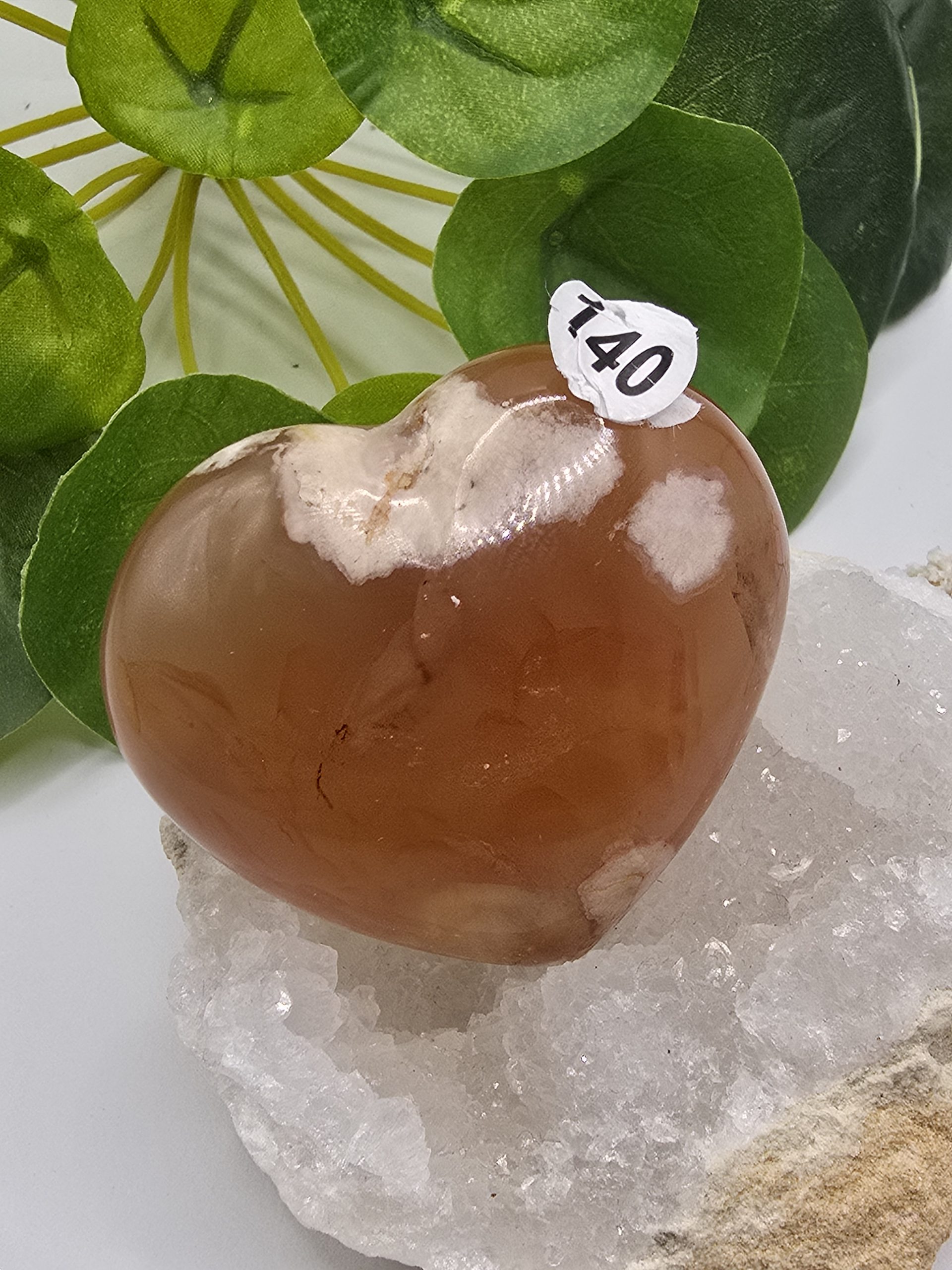 Coeur agate fleur de cerisier – Image 4