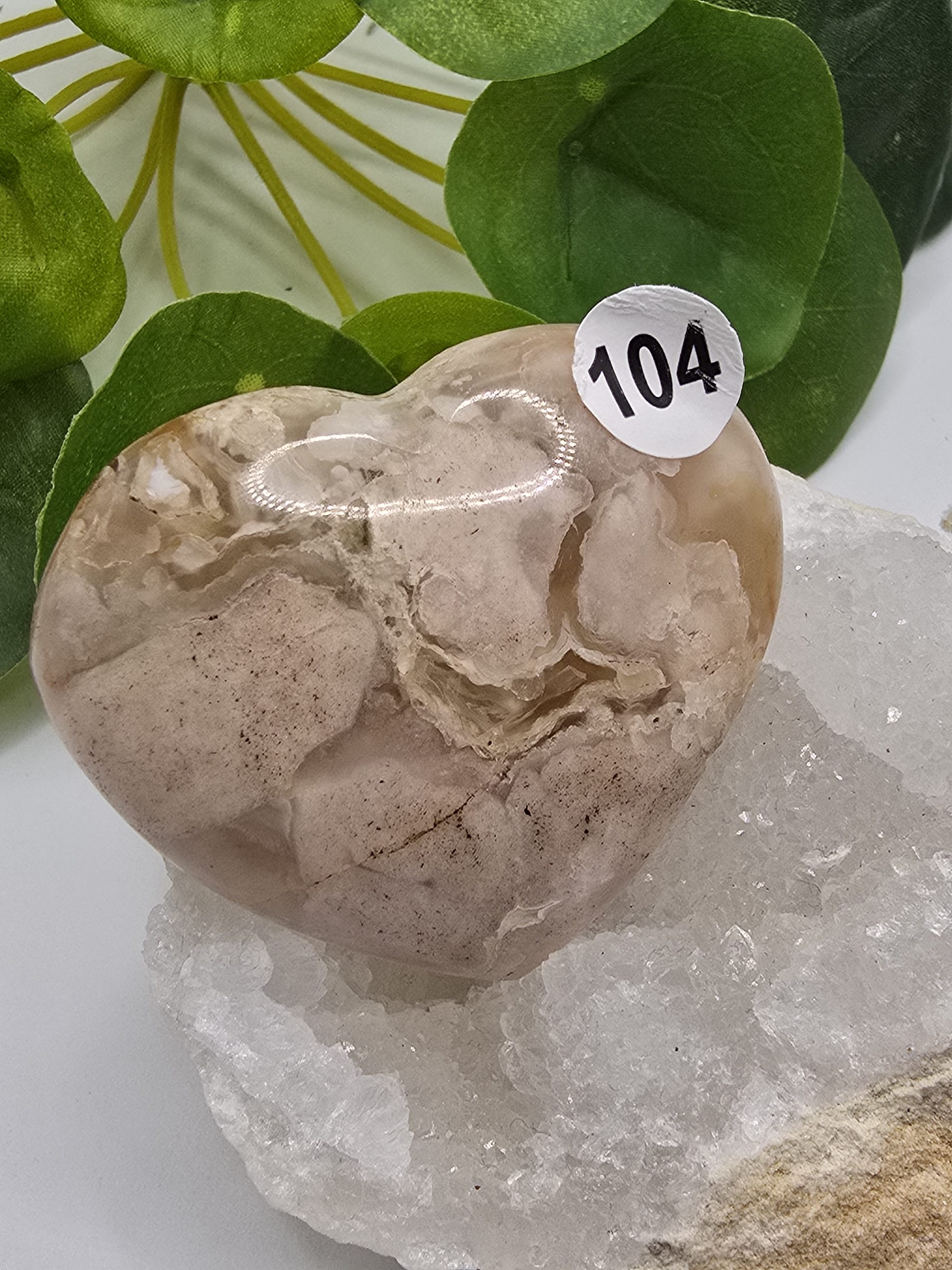 Coeur agate fleur de cerisier – Image 5