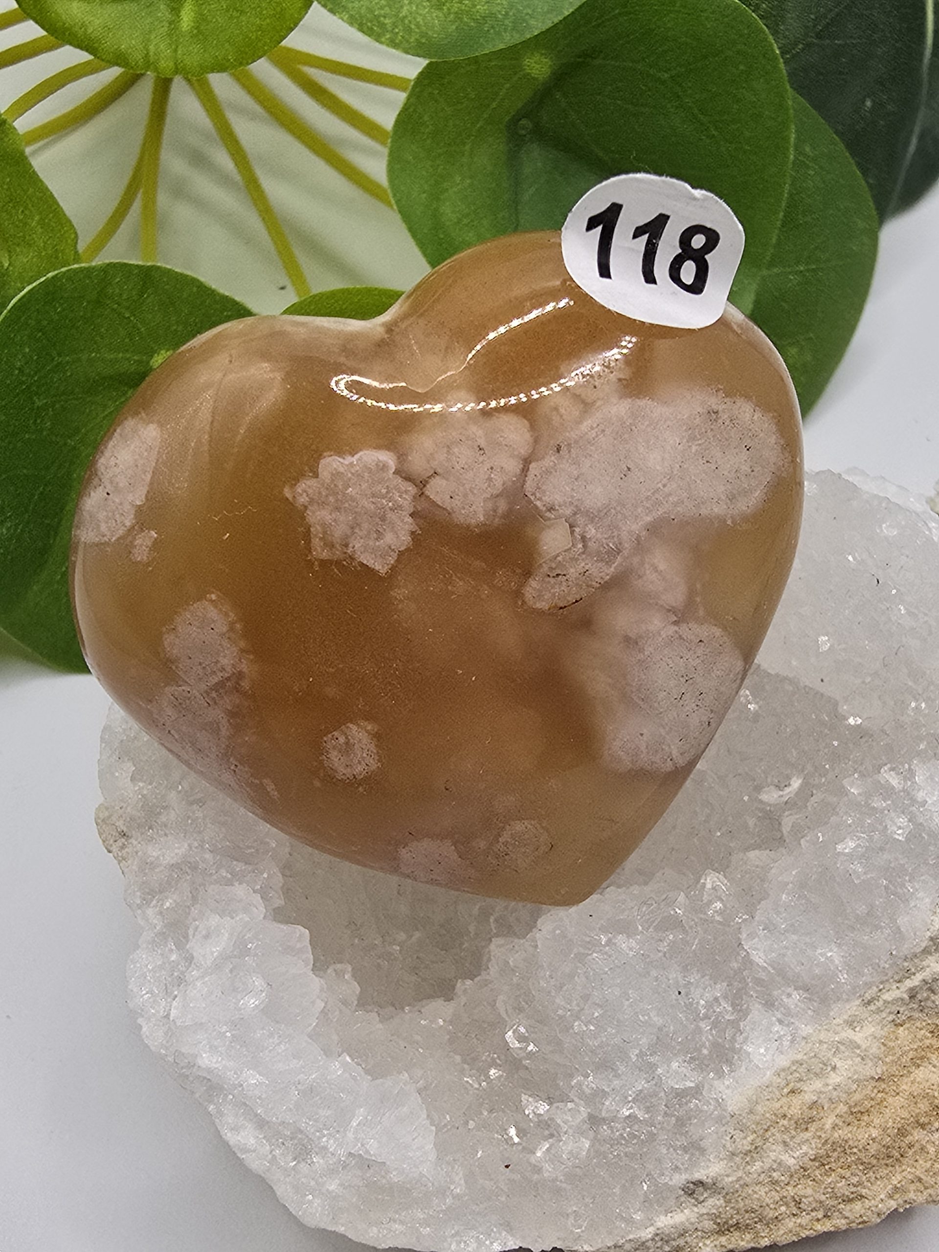 Coeur agate fleur de cerisier – Image 6
