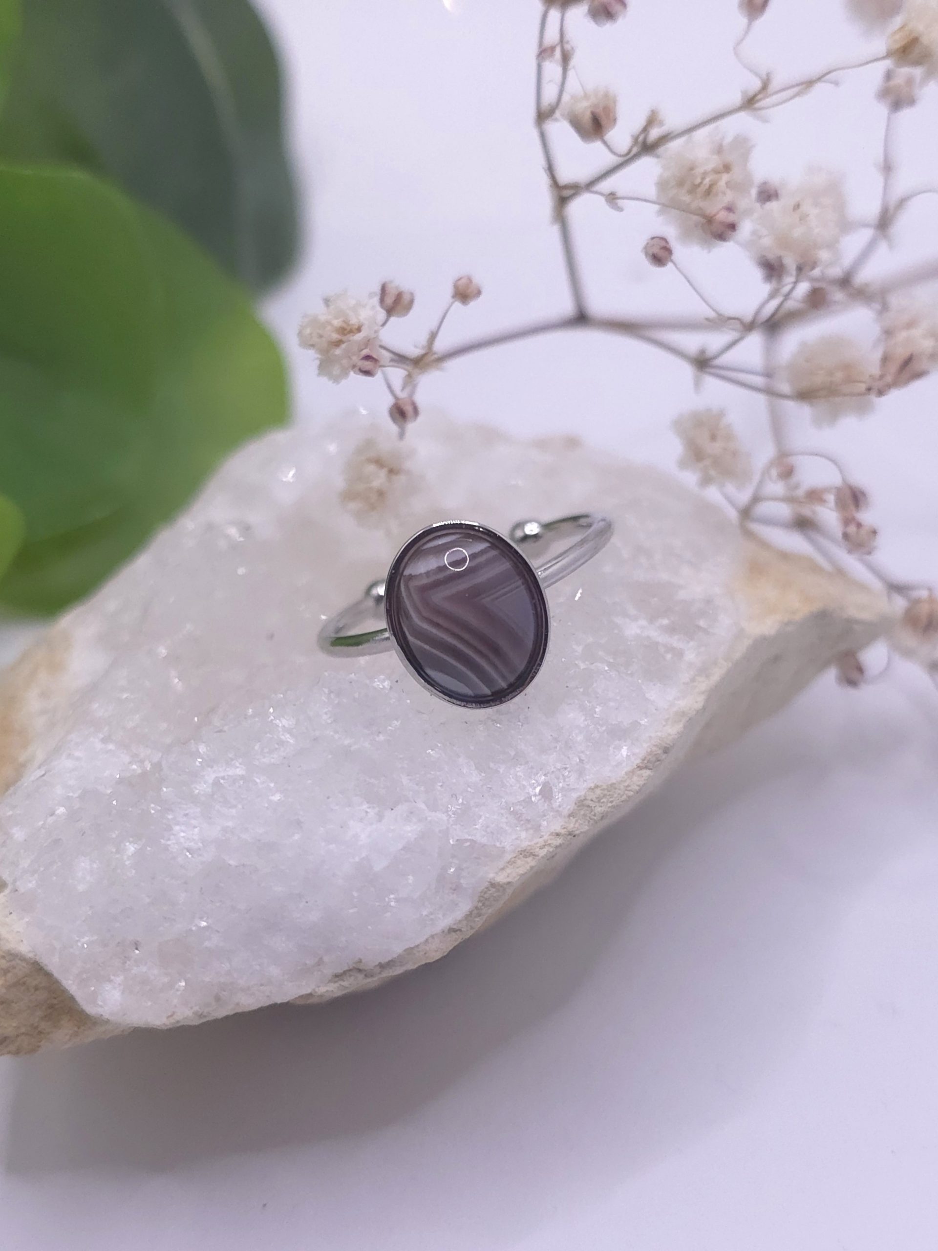 bague agate du botswana
