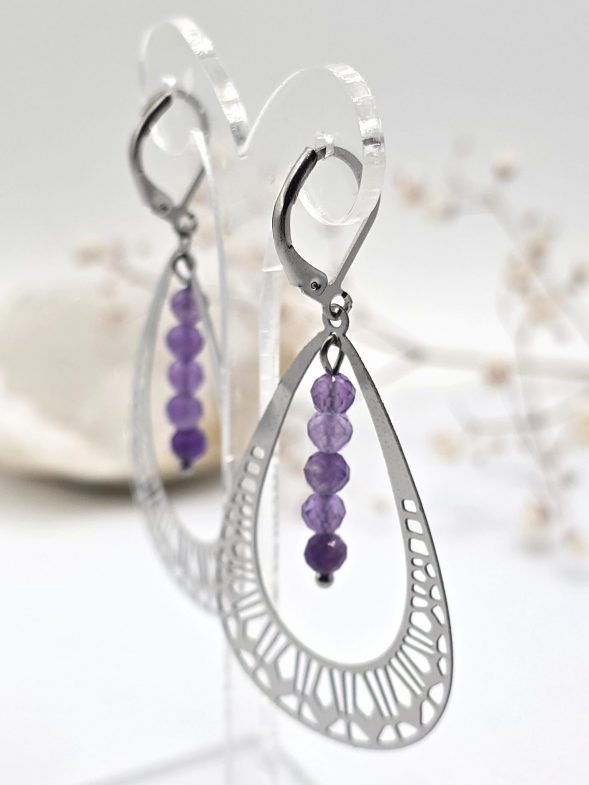 Boucles filigrane Amethyste – Image 3