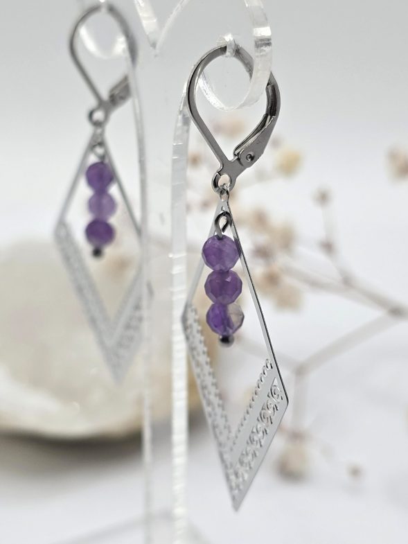 Boucles filigrane Amethyste – Image 6