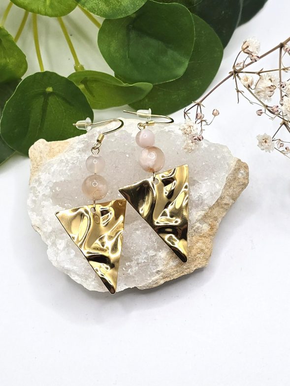 Boucles Agate fleur – Image 2