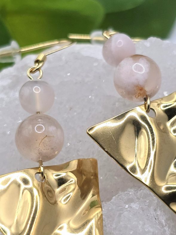 Boucles Agate fleur – Image 7