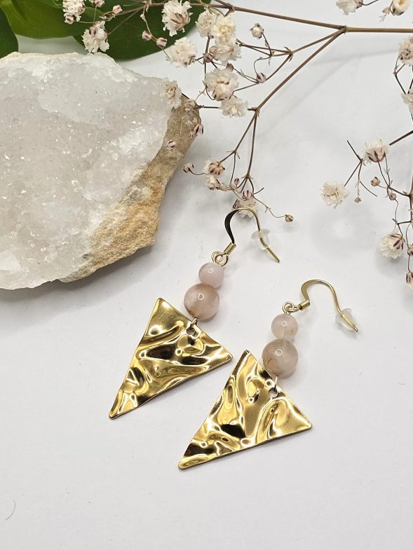 Boucles Agate fleur – Image 6