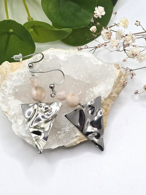 Boucles Agate fleur – Image 5