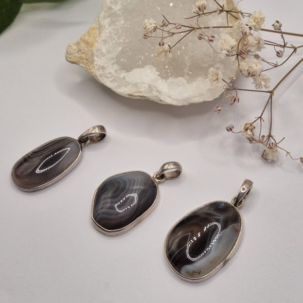 Pendentif agate botswana