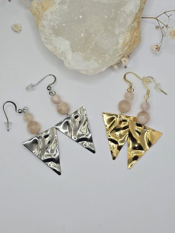 Boucles Agate fleur
