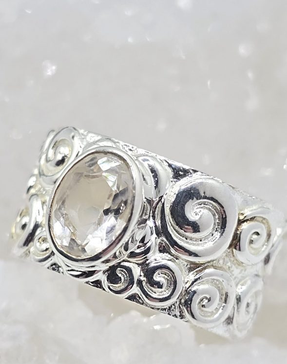 Bague Topaze blanche