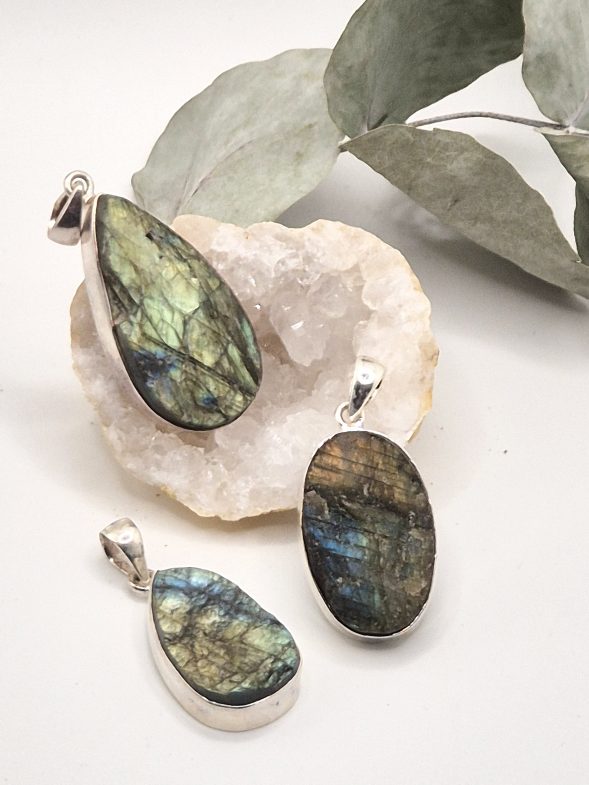 Pendentif Labradorite monture argent 925