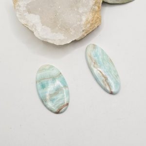 Cabochon en Aragonite Bleue du Pakistan