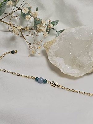 Bracelet fin Angelite et Apatite