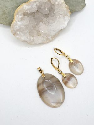 Parure Pierre de Lune Pêche