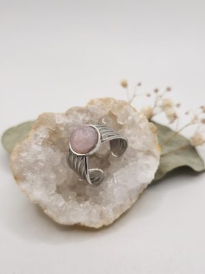 Bague quartz rose