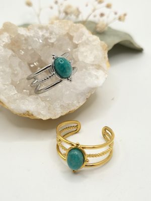 Bague amazonite