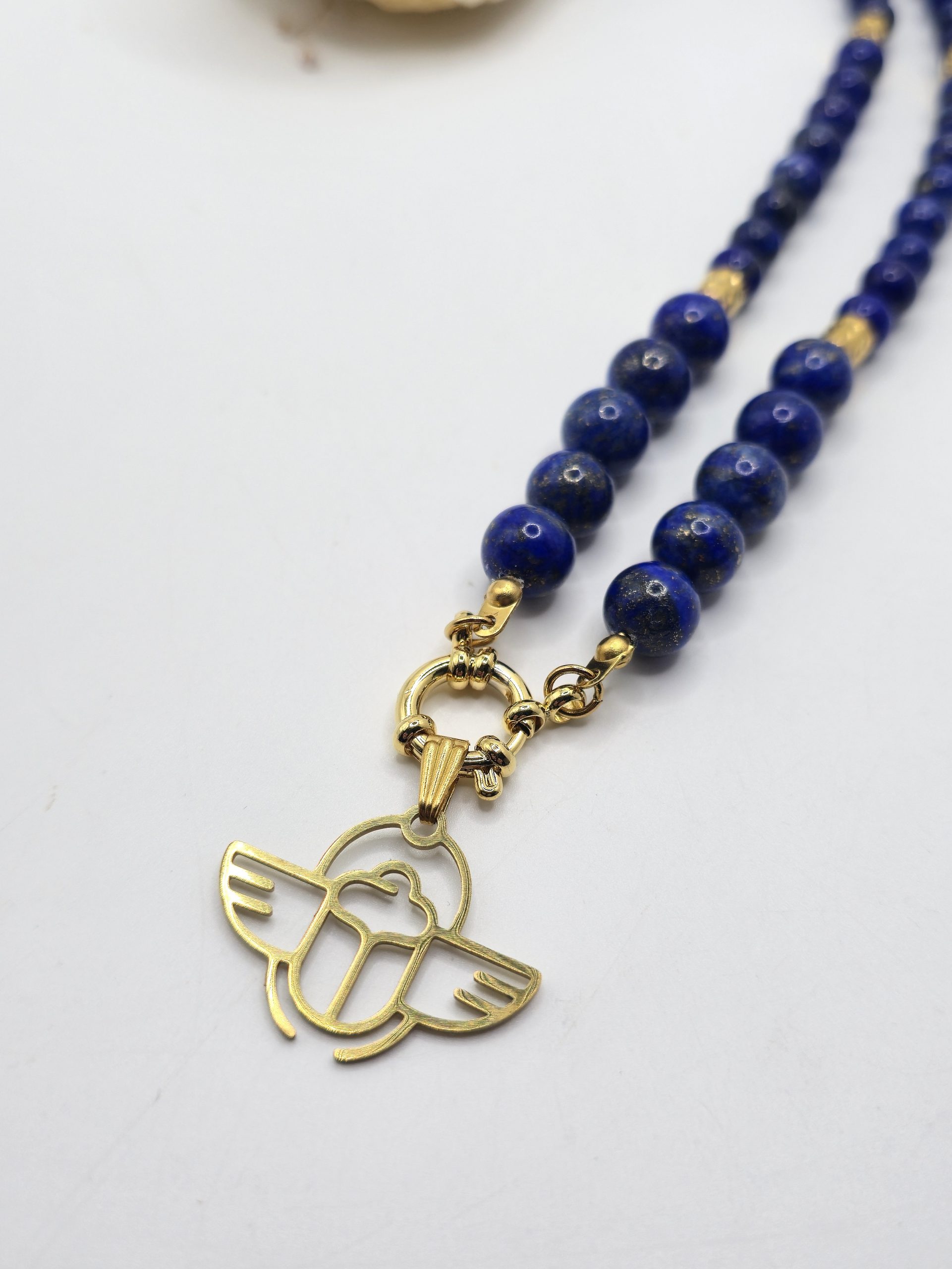 Collier Lapis Lazuli & Scarabée – Image 4