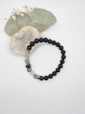 Bracelet Tourmaline Noire Quartz Tourmaline