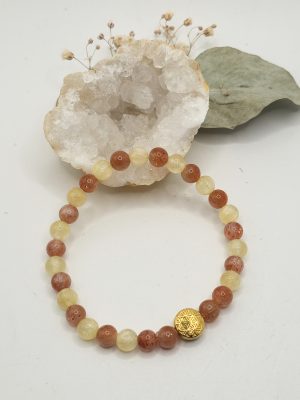 Bracelet Calcite Jaune & Pierre de Soleil