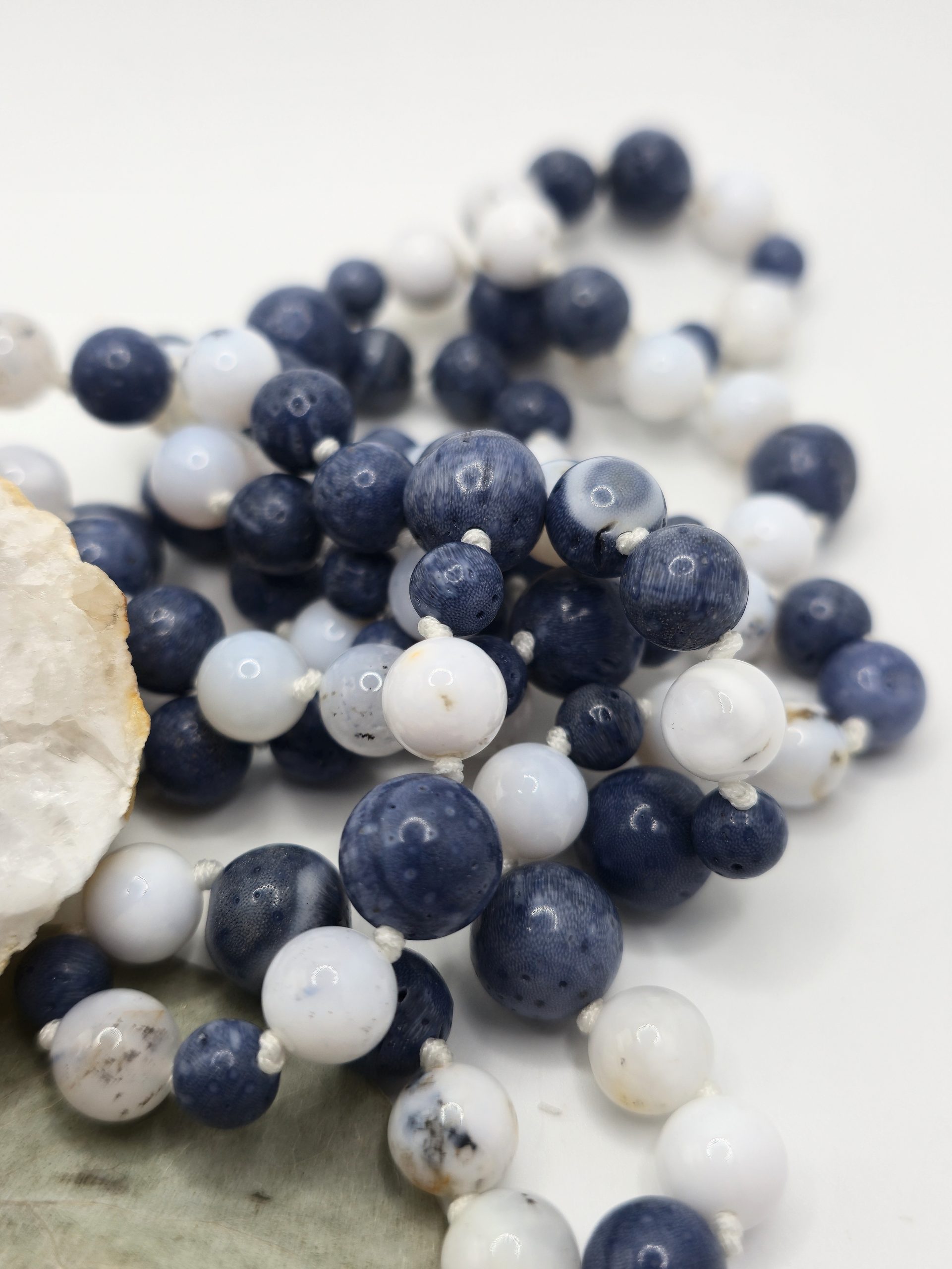 Mala Corail Bleu d'Indonésie et Opale Dendritique – Image 2