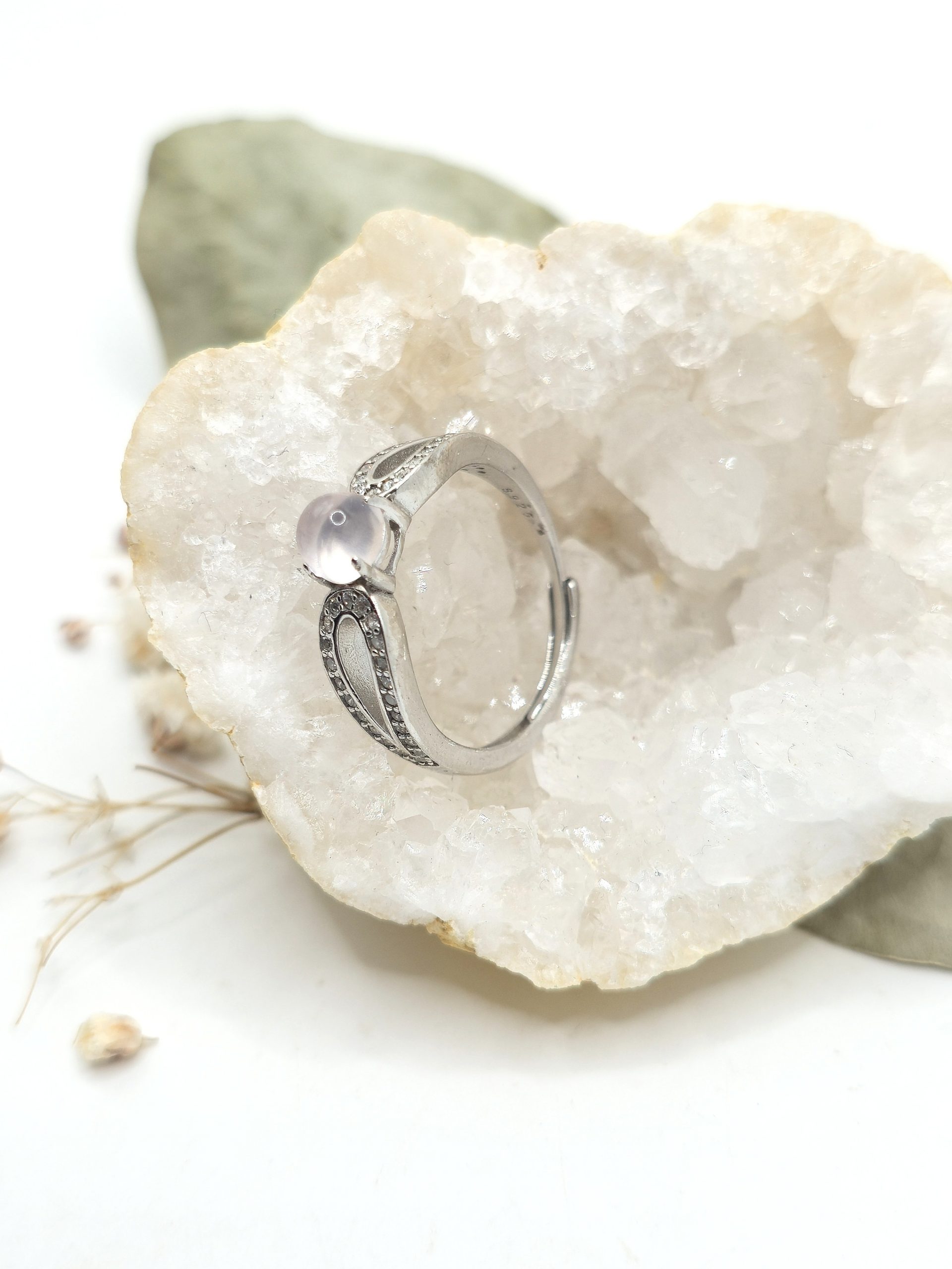 Bague Quartz Rose en Argent 925 – Image 11
