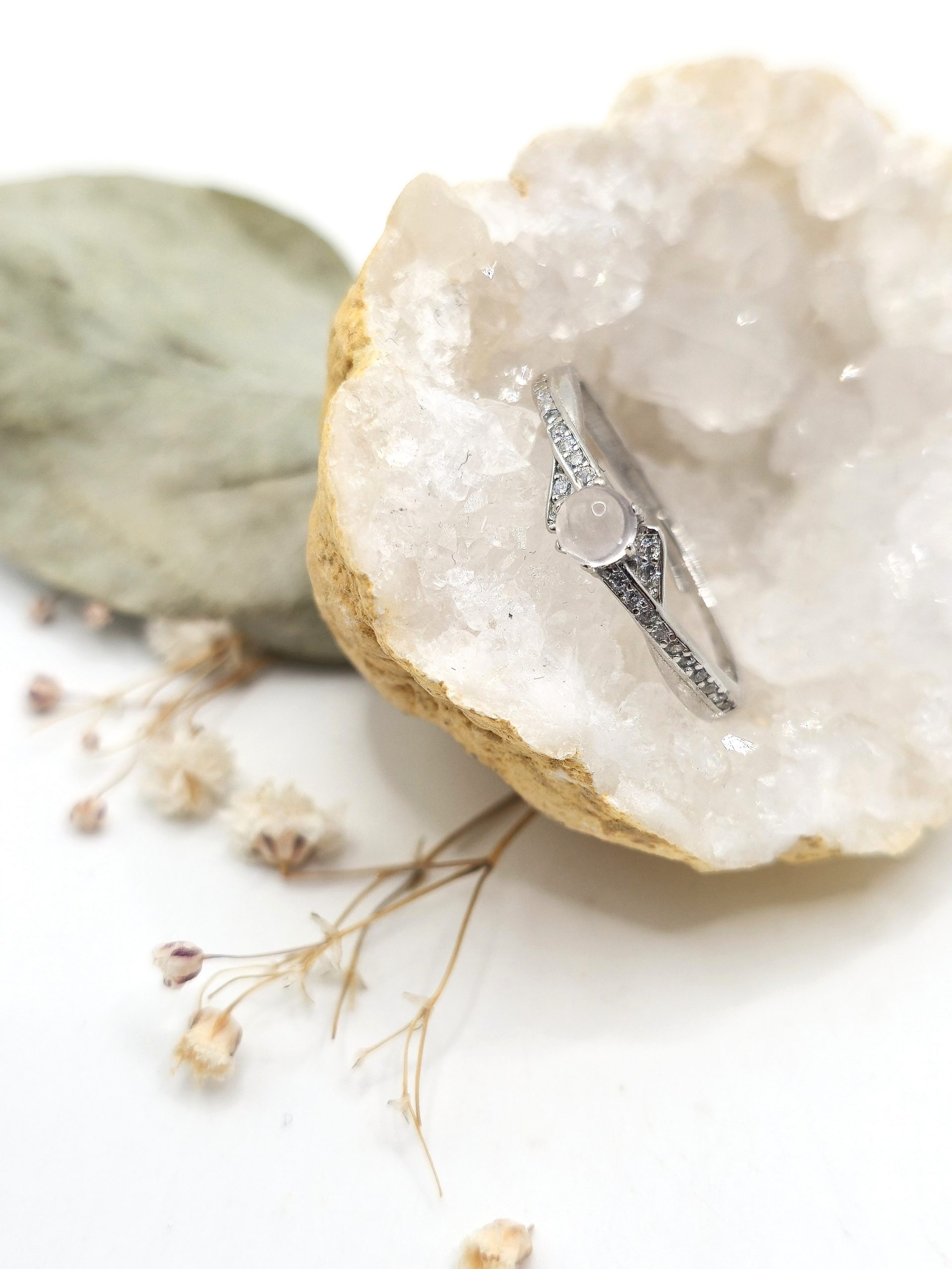 Bague Quartz Rose en Argent 925 – Image 10