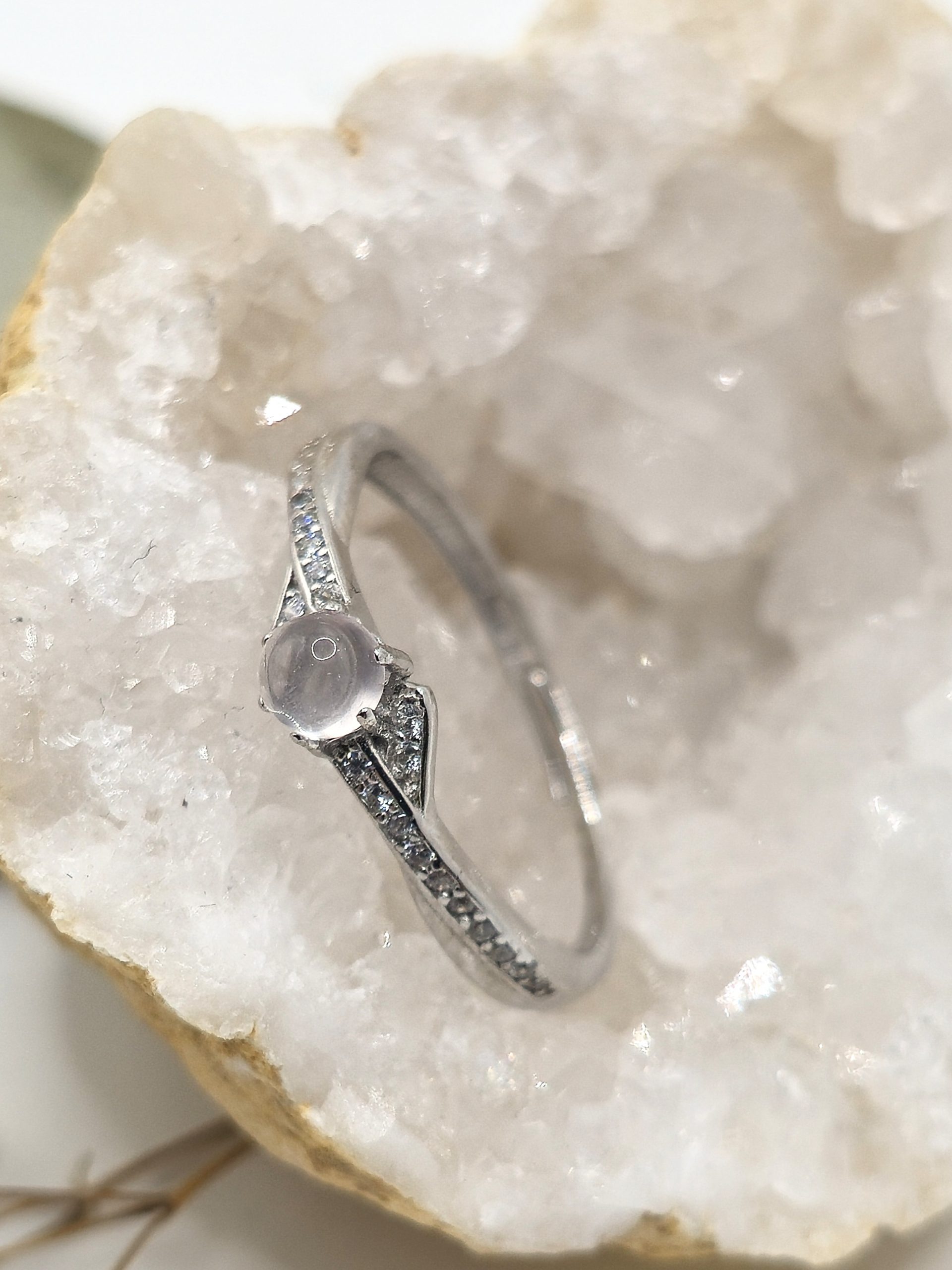 Bague Quartz Rose en Argent 925 – Image 9