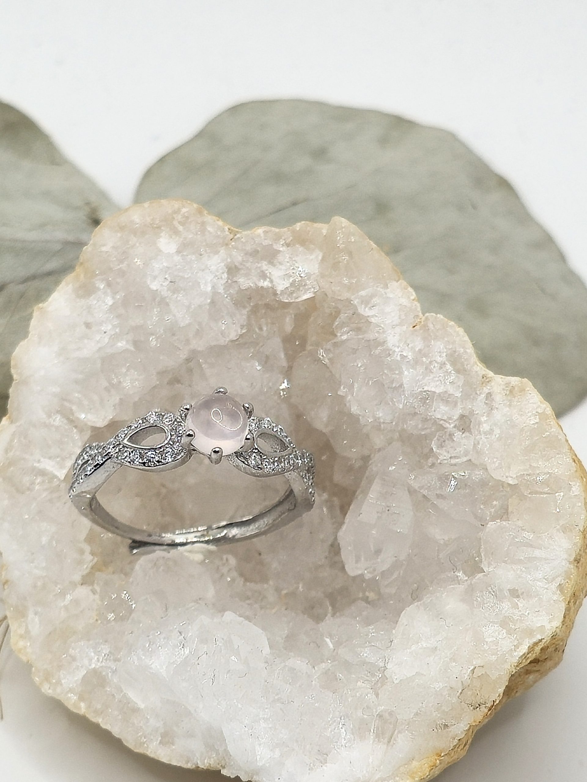 Bague Quartz Rose en Argent 925 – Image 7