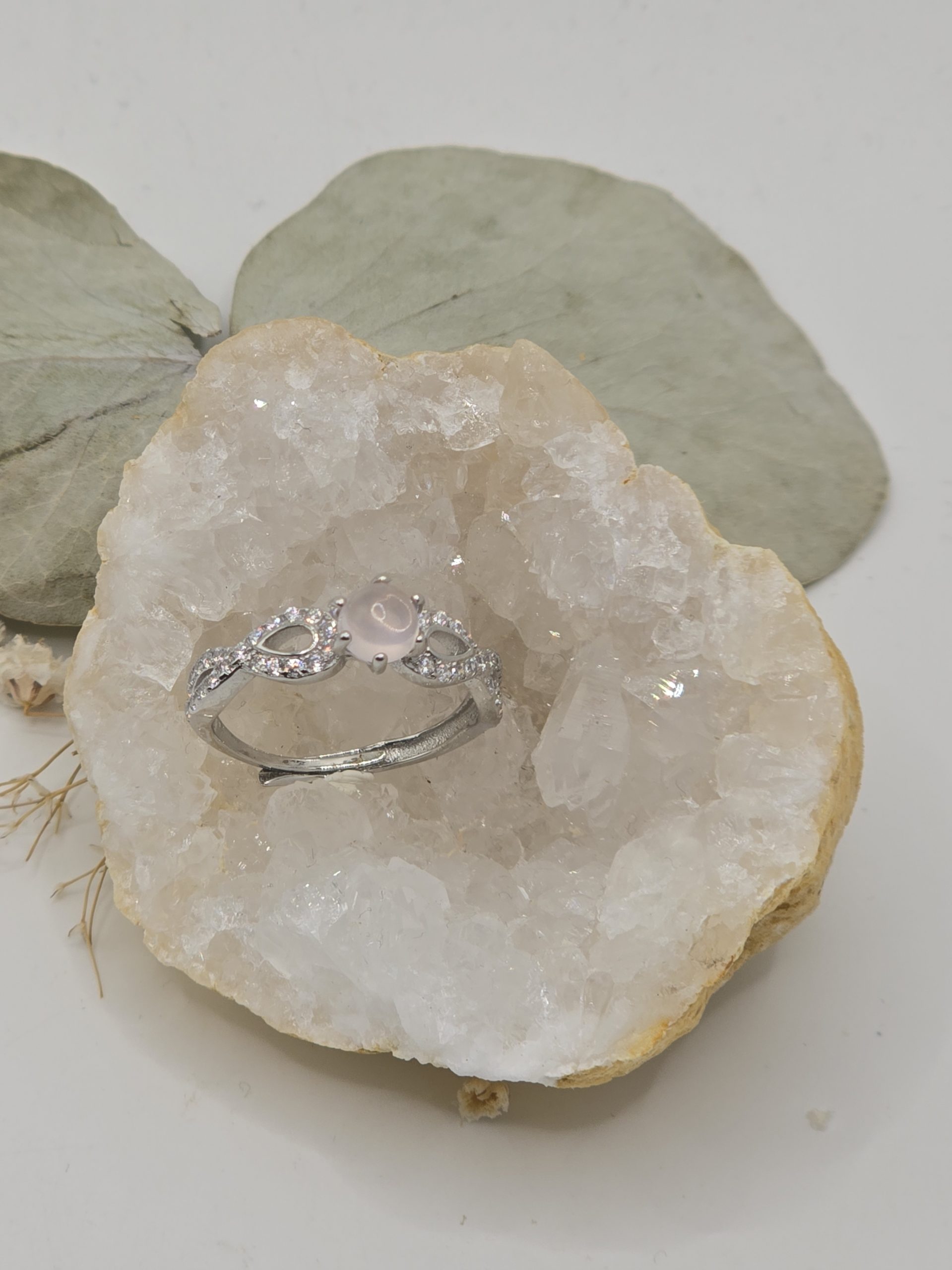 Bague Quartz Rose en Argent 925 – Image 5