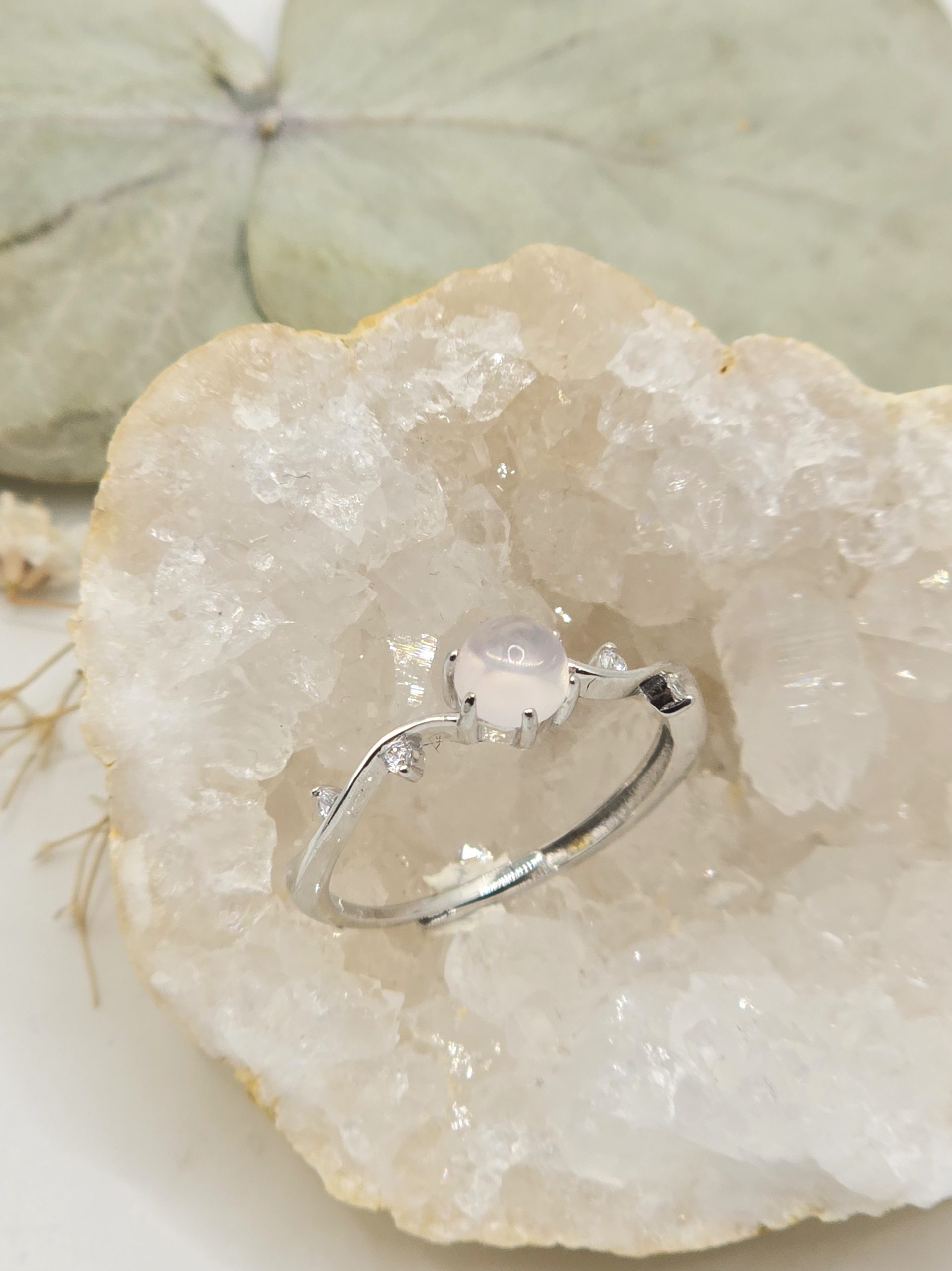 Bague Quartz Rose en Argent 925 – Image 4