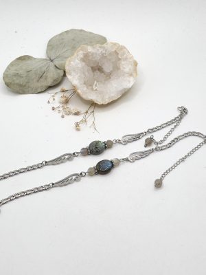 Bracelet Labradorite Œil ou Scarabée