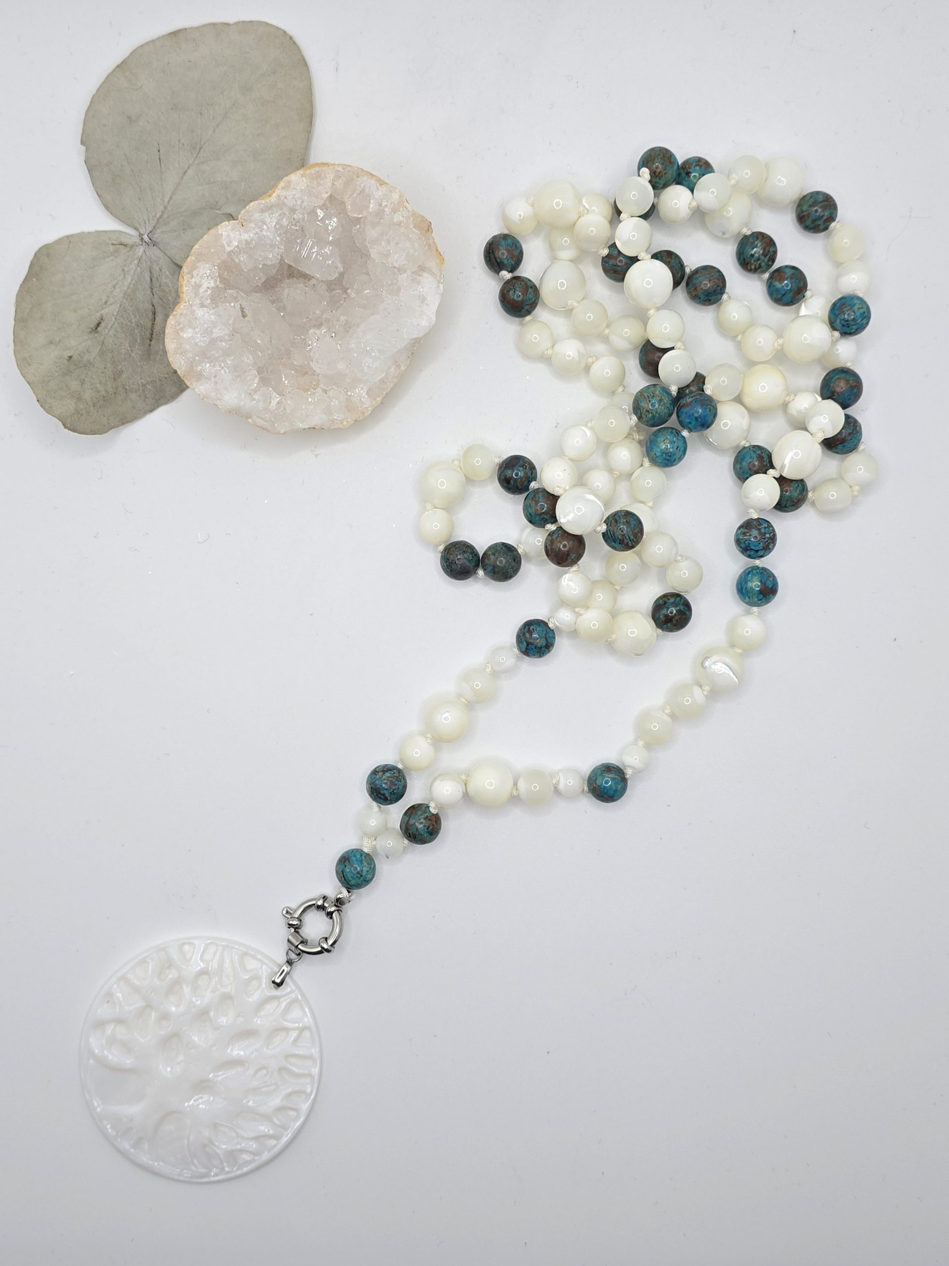 Mala Chrysocolle et Nacre