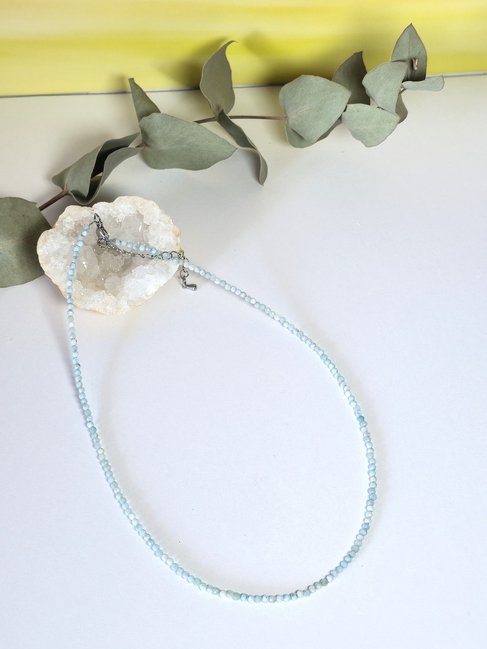Collier Larimar facetté – Image 2