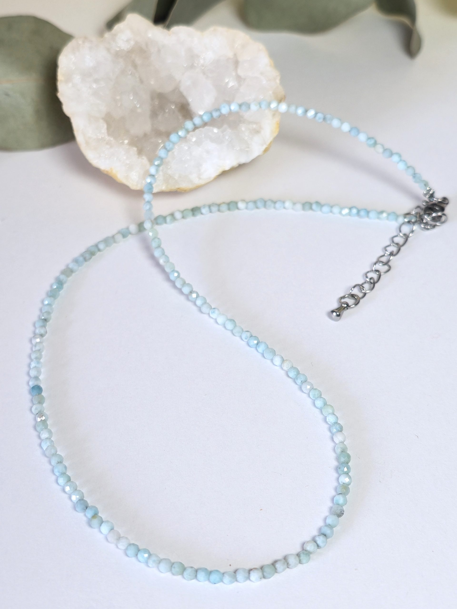Collier Larimar facetté – Image 3